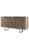 Hanah Home Consola Luxe Nogal y Dorado